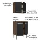 Kit Armário De Cozinha 4 Portas Com Armário Aéreo E Balcão Ru