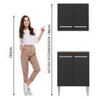 Kit Armário De Cozinha 4 Portas Com Armário Aéreo E Balcão Ru