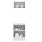 Kit Armário De Cozinha 60 Cm 100% Mdf 2 Portas E 1 Suspensa B