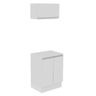 Kit Armário De Cozinha 60 Cm 100% Mdf 2 Portas E 1 Suspensa B