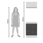 Kit Armário De Cozinha 60 Cm 100% Mdf 2 Portas E 1 Suspensa B