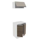 Kit Armário De Cozinha 60 Cm 100% Mdf 2 Portas E 1 Suspensa C