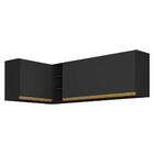 Kit Armário De Cozinha Aéreo Canto 90cm E Aéreo 120cm Veneza