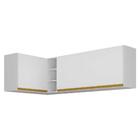 Kit Armário De Cozinha Aéreo Canto 90cm E Aéreo 120cm Veneza