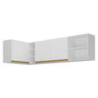 Kit Armário De Cozinha Aéreo Canto 90cm E Aéreo 150cm Veneza