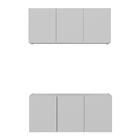 Kit Armário De Cozinha Aéreo E Balcão 3 Portas Multimóveis Mp