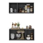 Kit Armário De Cozinha Aéreo E Balcão 3 Portas Multimóveis Mp