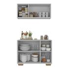 Kit Armário De Cozinha Aéreo E Balcão 3 Portas Multimóveis Mp