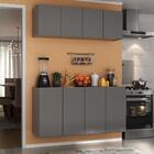 Kit Armário De Cozinha Aéreo E Balcão 4 Portas Multimóveis Mp