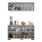 Kit Armário De Cozinha Aéreo E Balcão 4 Portas Multimóveis Mp