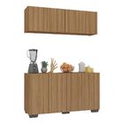 Kit Armário De Cozinha Aéreo E Balcão 4 Portas Multimóveis Mp