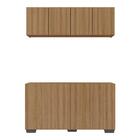 Kit Armário De Cozinha Aéreo E Balcão 4 Portas Multimóveis Mp