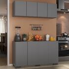 Kit Armário De Cozinha Aéreo E Balcão 4 Portas Multimóveis Mp