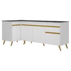 Kit Armário De Cozinha Balcão Canto 90cm E Gabinete Pia 150cm