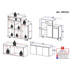 Kit Armário De Cozinha C/ Balcão Multiuso Multimóveis Mp2234