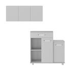 Kit Armário De Cozinha C/ Balcão Multiuso Multimóveis Mp2234