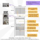 Kit Armário De Cozinha C/ Balcão Multiuso Multimóveis Mp2238