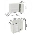 Kit Armário De Cozinha De Canto 100% Mdf 2 Portas E Nicho Fre