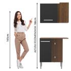 Kit Armário De Cozinha De Canto Reto 2 Portas Com Armário Aér