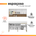 Kit Armário De Cozinha E Balcão Completa 1,50m Line Branco /