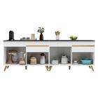 Kit Armário De Cozinha Gabinete Pia 120cm Veneza Multimóveis