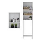 Kit Armário Lavanderia E Banheiro Para Vaso Sanitário Multimó