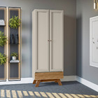 Kit Armário Nolan Com Aparador Malena E Espelho Caribe Freijó