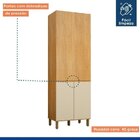 Kit Armário Paneleiro Fechado 4 Portas Dakota E Armário Panel