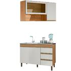 Kit Armario Vidro Reflecta E Balcao 119cm Plla