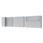 Kit Armários Aéreos Com Portas Ripada Para Cozinha Branco