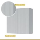 Kit Armários Aéreos Com Portas Ripada Para Cozinha Branco