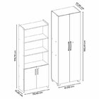 Kit Armários Para Escritório Semi Aberto 2 Portas E Armário A