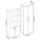 Kit Armários Para Escritório Semi Aberto 2 Portas E Armário A