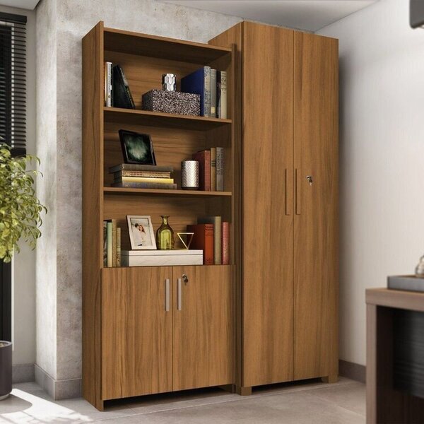 Kit Armários Para Escritório Semi Aberto 2 Portas E Armário A