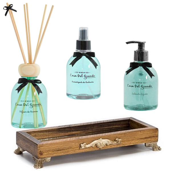 Kit Aromas Alecrim (difusor + Aromatizante + Sabonete + Bande