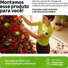 Kit Árvore de Natal 150cm com 53 enfeites e Pisca Pisca 220V Creta Nevada Rústico Natural