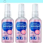 Kit Asseptgel Spray Antisséptico Pink 60ml 3 Unidades