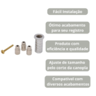 Kit Aumento Extensor Prolongador De Registro Padrão Deca ou S