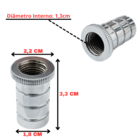 Kit Aumento Prolongador de Registro Deca ou Similar 20mm Metal