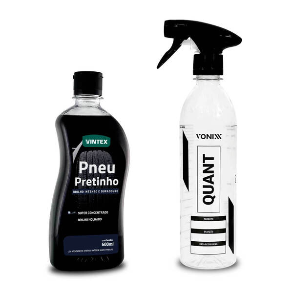 Kit Auto Vonixx Quant Pulverizador + Pneu Pretinho 500ml