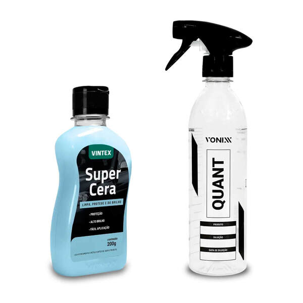 Kit Auto Vonixx Quant Pulverizador + Super Cera 200g Vintex