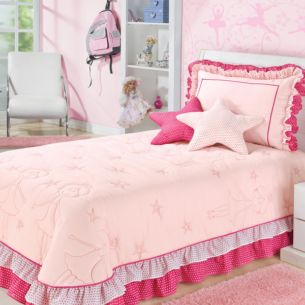 Kit Bailarina Solteiro Casa Dona 4 Peças Pink