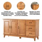 Kit Balcão 3 Portas E Buffet Aparador 100% Madeira Bellina Ca