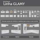 Kit Balcão + Cristaleira 70cm Branco Glamy Madesa 01