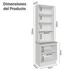 Kit Balcão + Cristaleira 70cm Branco Glamy Madesa 01