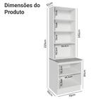 Kit Balcão + Cristaleira 70cm Branco/preto Lux Madesa 01