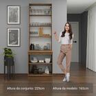 Kit Balcão + Cristaleira 70cm Rustic/cinza Lux Madesa 01