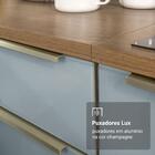 Kit Balcão + Cristaleira 70cm Rustic/cinza Lux Madesa 01