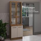 Kit Balcão + Cristaleira 70cm Rustic/crema Agata Madesa 01