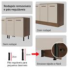 Kit Balcão + Cristaleira 70cm Rustic/crema Agata Madesa 01